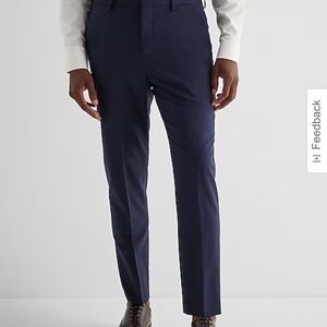 Express navy blue innovator skinny suit pants